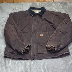 Carhartt vintage duster Jacket Black Size 2XL Sherpa lined